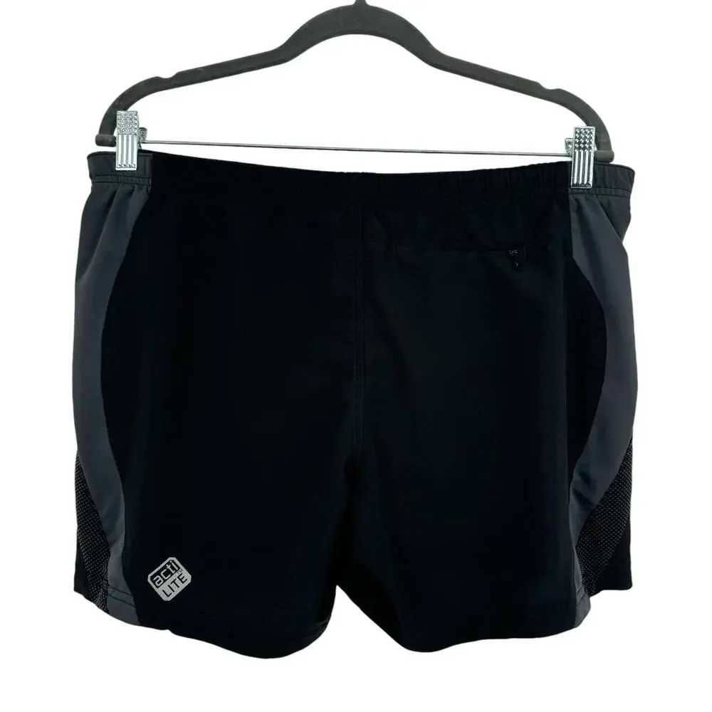 Salomon Womens Actilite Running Shorts M‎ Black Drawstring Waist